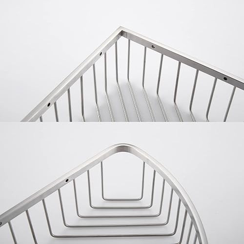 Miniatura 4 de GORDEE Cesta de ducha de baño, estante de esquina ultra resistente, de acero inoxidable, organizador de champú para baño, cocina, níquel cepillado