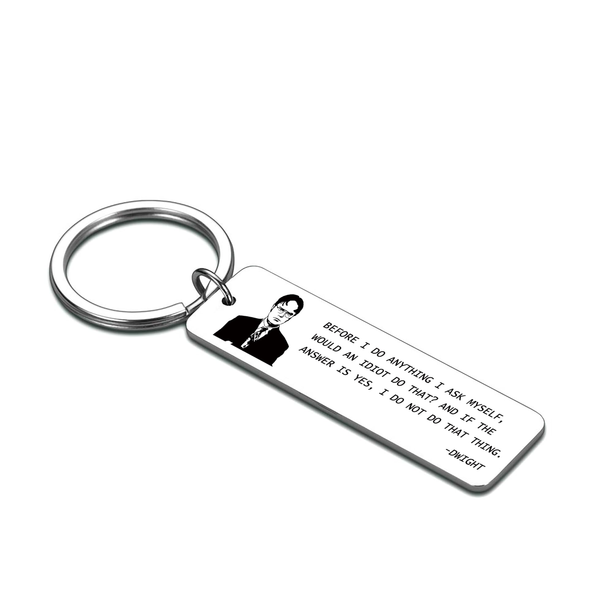 The Office Merchandise Quote Keychain, The Office Funny Gifts for Adults Thanksgiving Day Birthday Gifts