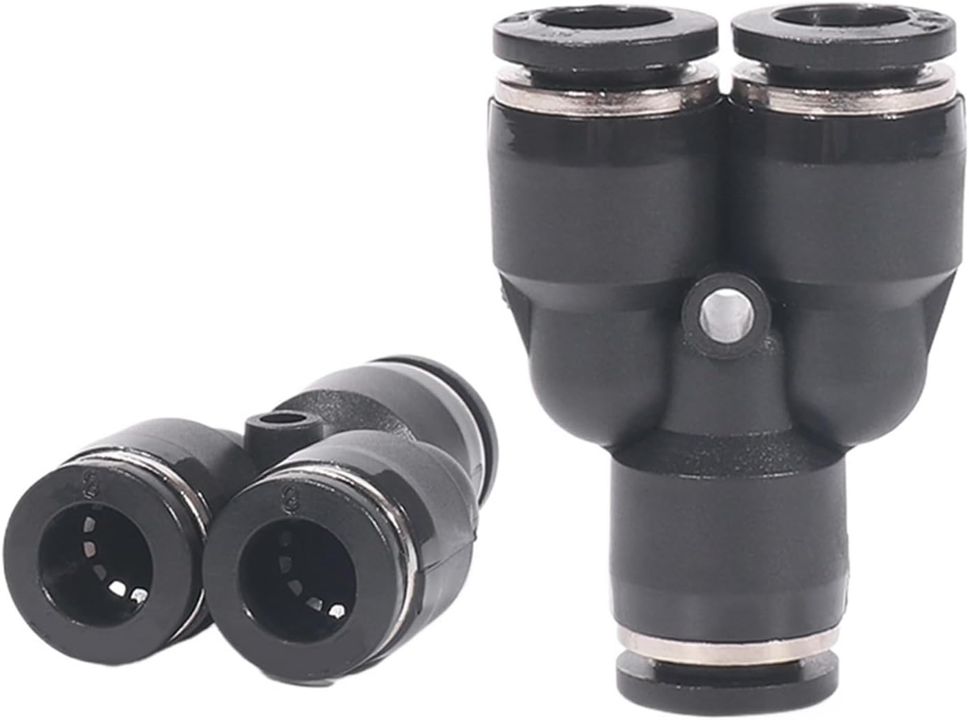 Black PY PW Three-Way Variable Diameter Pneumatic Quick Connector Hose Trachea Connector Air Compressor Accessories 4 8 10 12mm(PY-16)