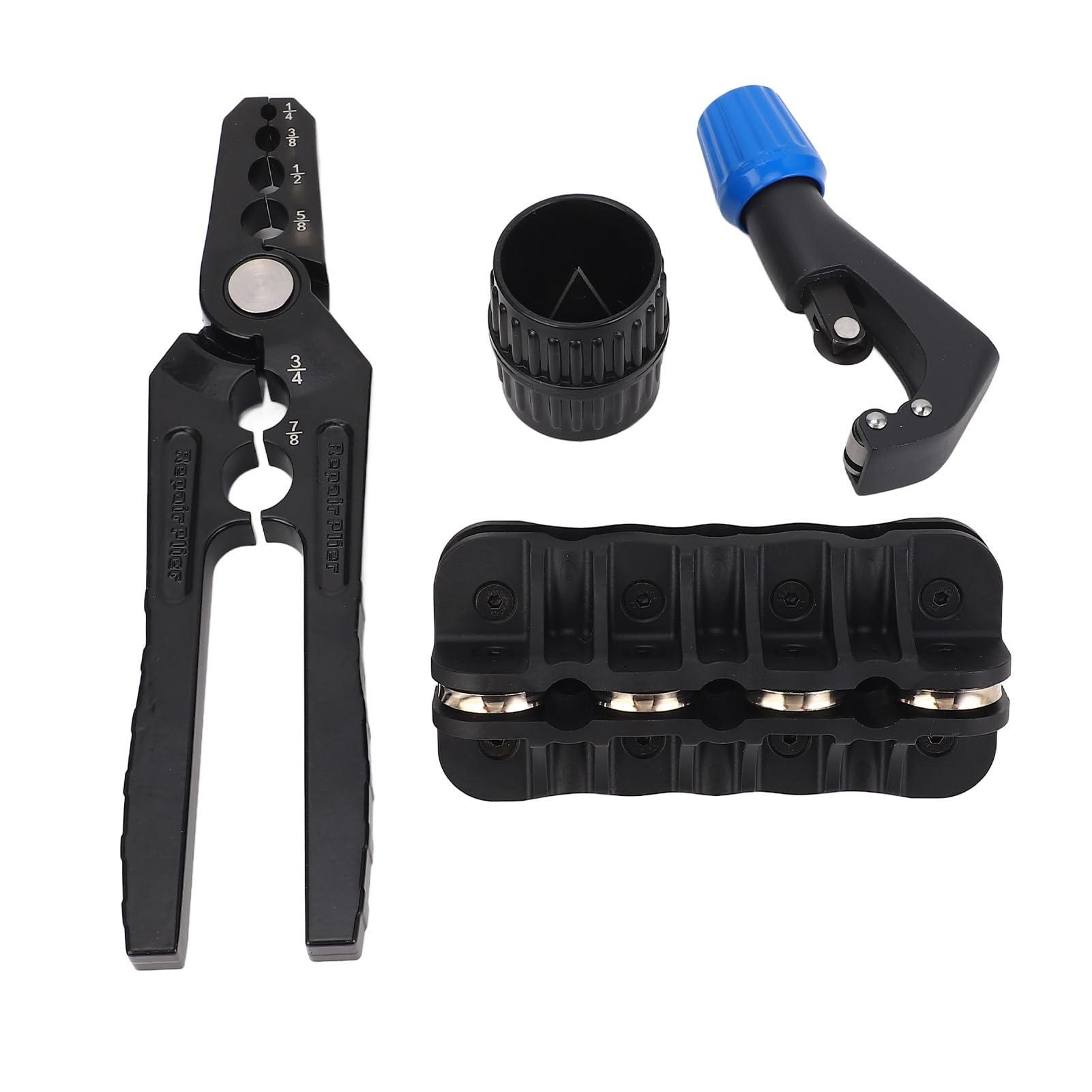 Kit Manual de Reparación de Tuberías de Cobre, Alicates para Redondear y Reparar Tubos Planos de Cobre para el Mantenimiento de Sistemas de Aire Acondicionado y Refrigeración,