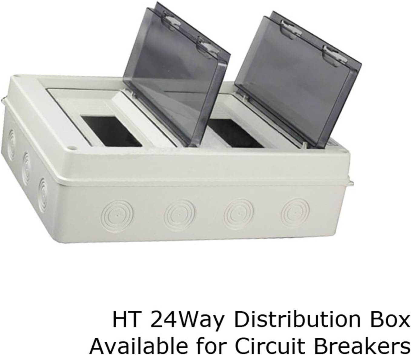 24Way IP66 Waterproof and Moistureproof Distribution Box for Circuit Breakers Indoor on The Wall(with Small Busbar)