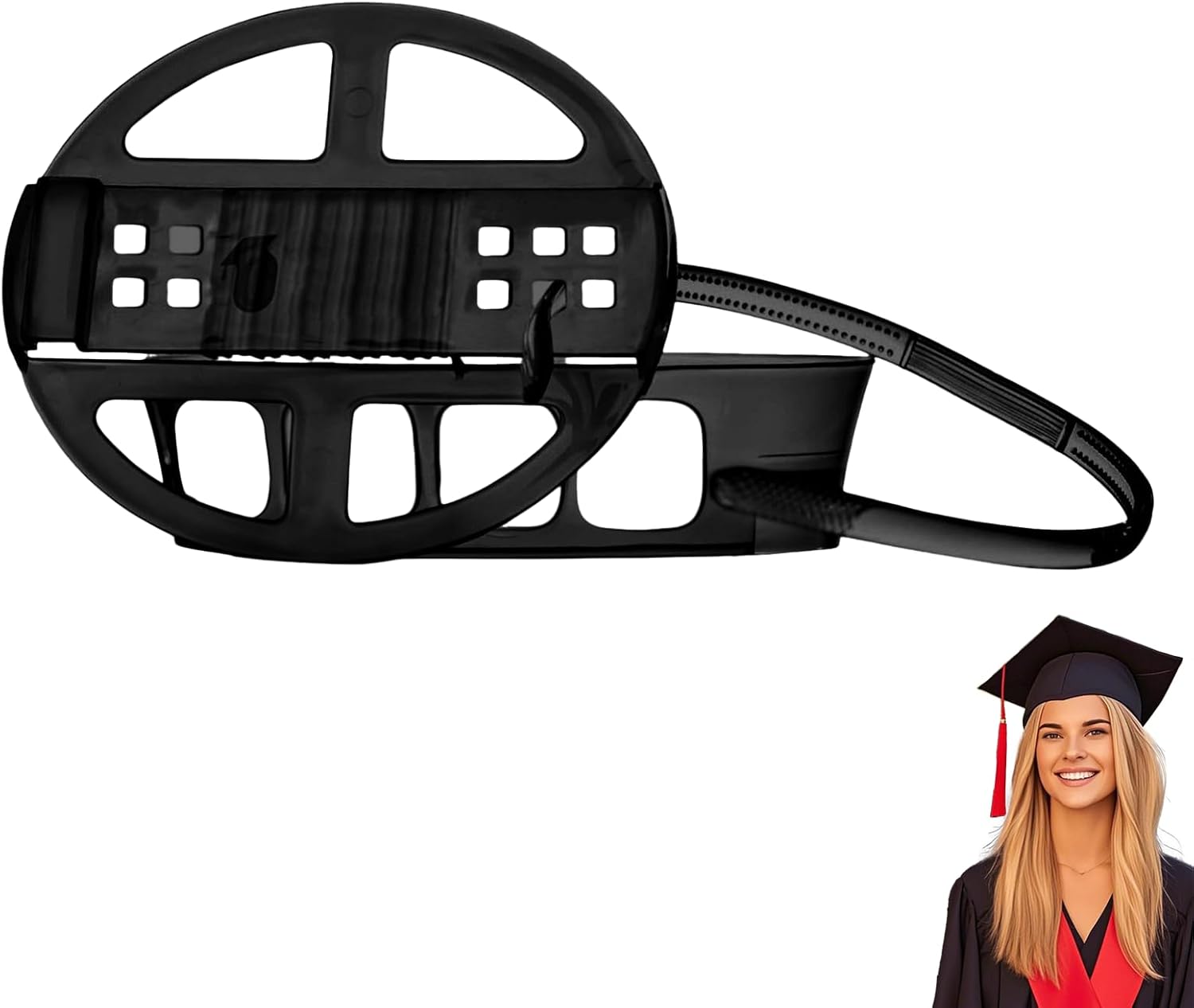 Graduation Cap Headband, Grad Cap Headband Keep Your Natural Hair on Grad Day,Grads Caps Remix for Secure Caps