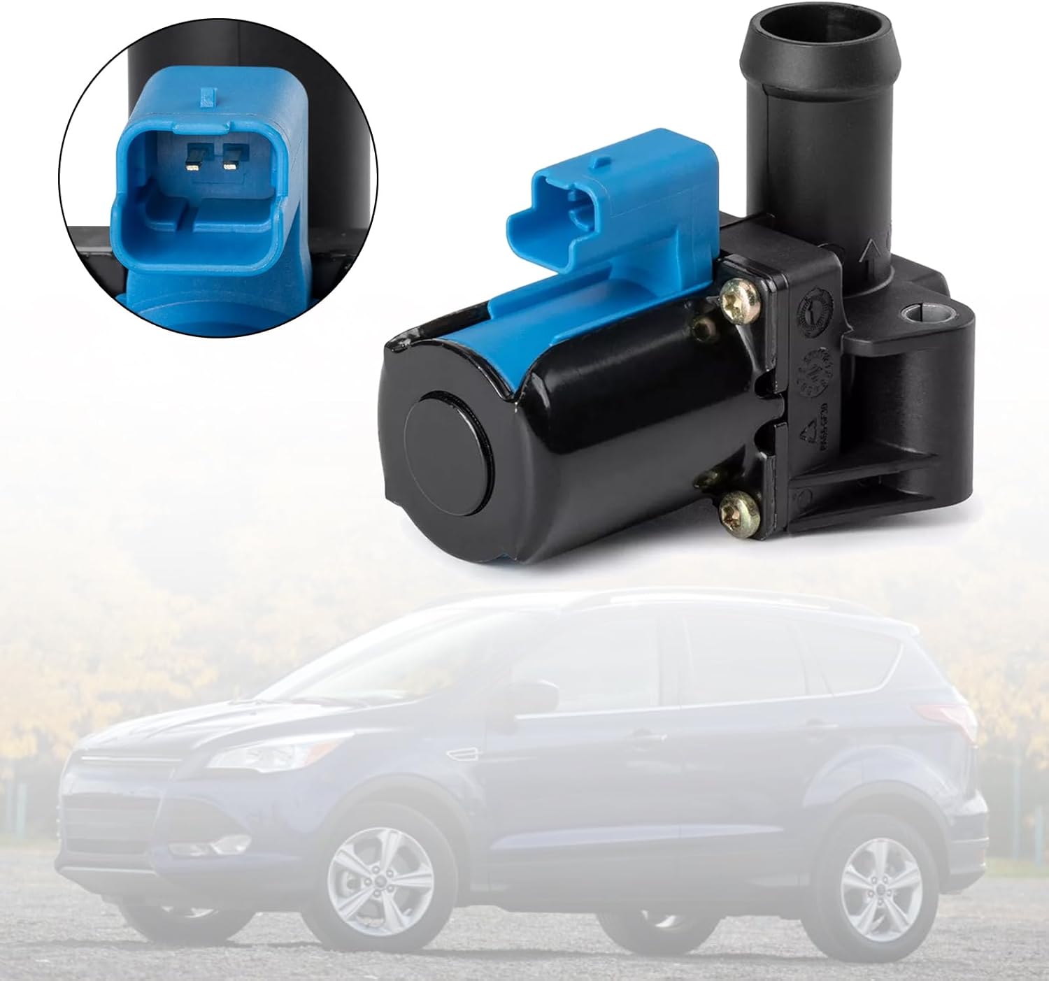 Areyourshop Heater Control Valve Solenoid Engine Coolant Bypass BM5Z-18495-C for Ford Escape SE, Titanium/Transit Connect XL, XLT 1.6T 2014-16, Fiesta ST 1.6T 2014-2019, Fusion SE 1.6T 2013-14