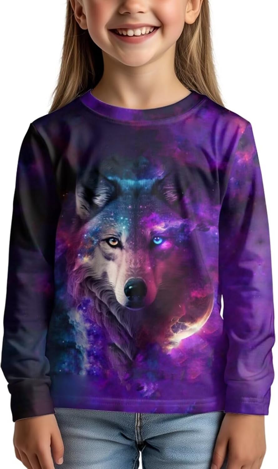 Uourmeti Kids Long Sleeve T Shirts for Girls Gym Clothes Teens Fall Tops Dressy Casual Graphic Tees - Image 4