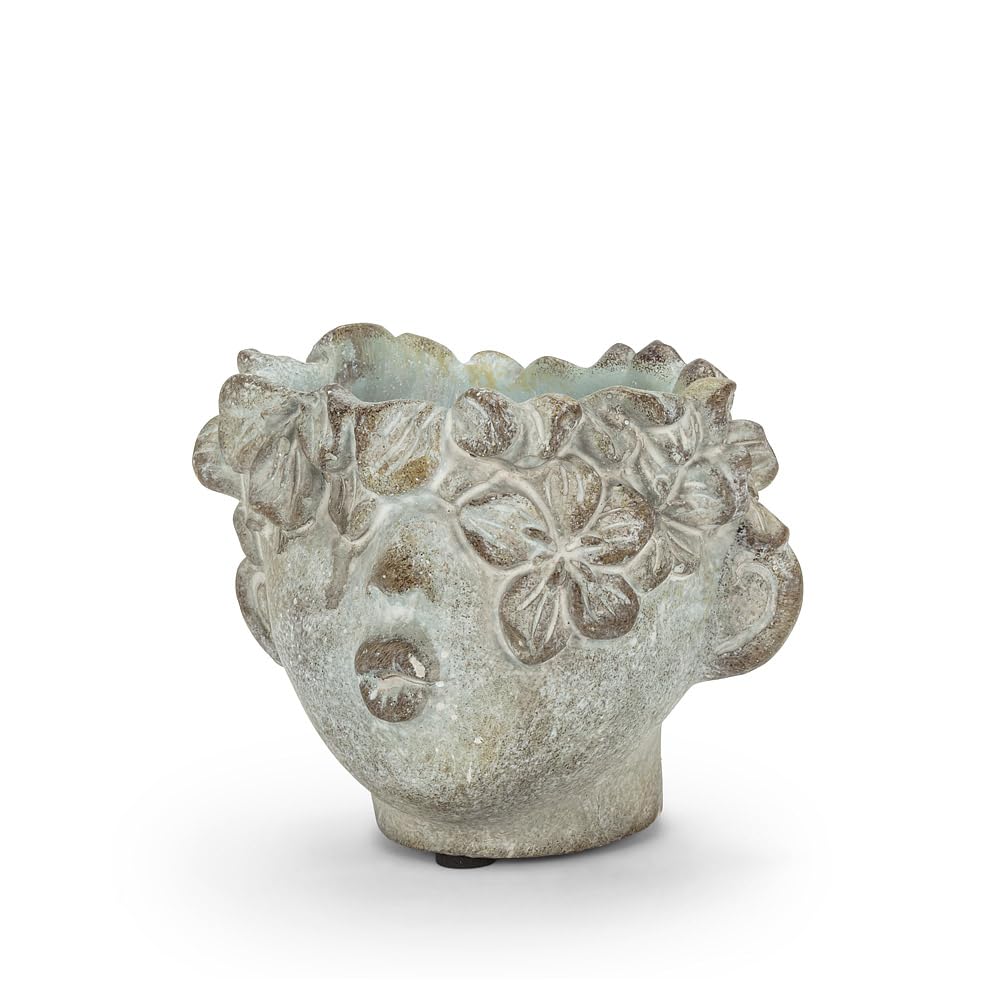 212 Main 4 in. Mini Kissing Face Planter Grey