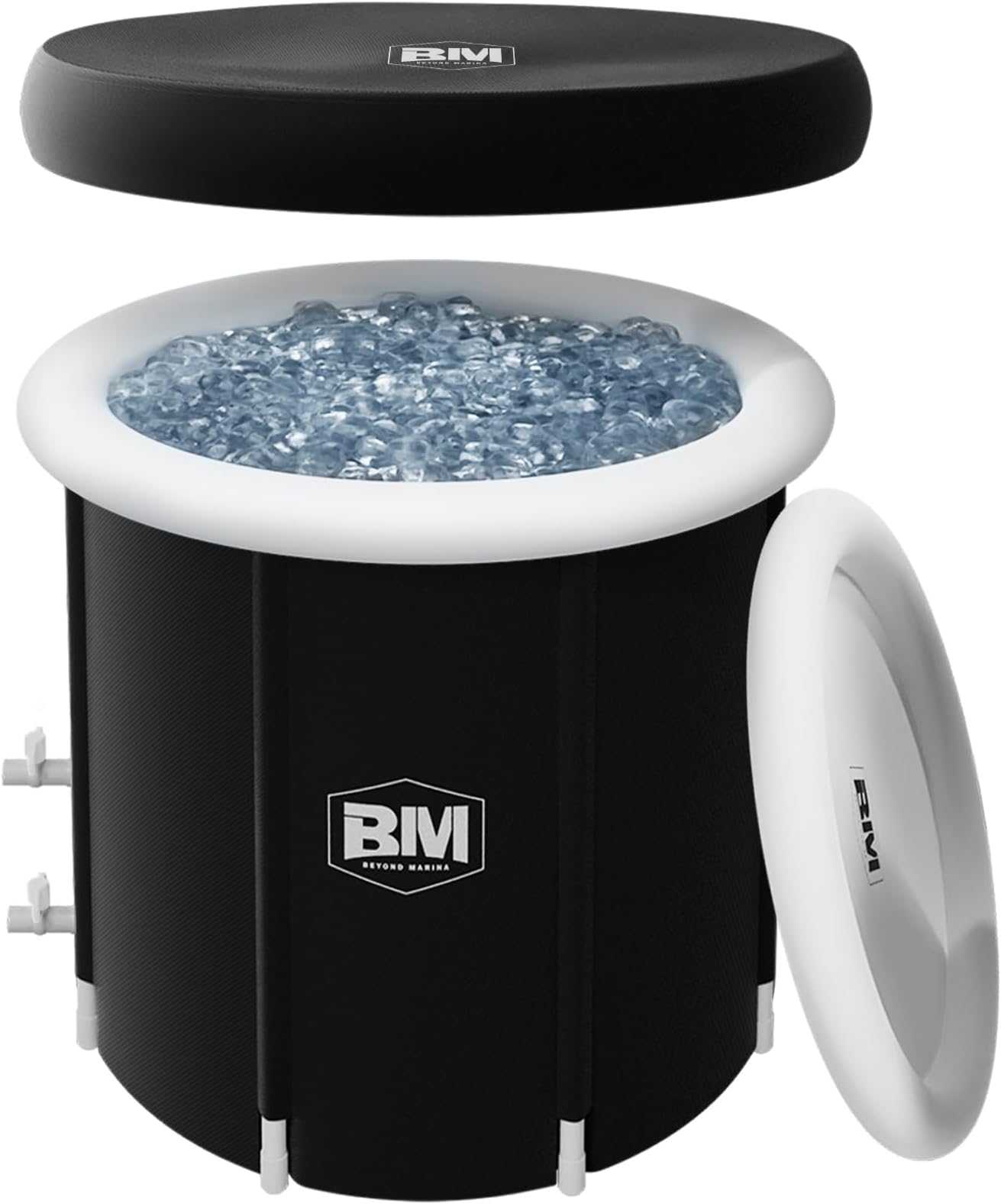 BEYOND MARINA Portable Ice-Baths at Home - Inflatable Cold Plunge Tub for Adults, Ice Bath Tub for Athletes, Large Ice Bathtub Outdoor, One Layer Cold Bath with Cover and Lid