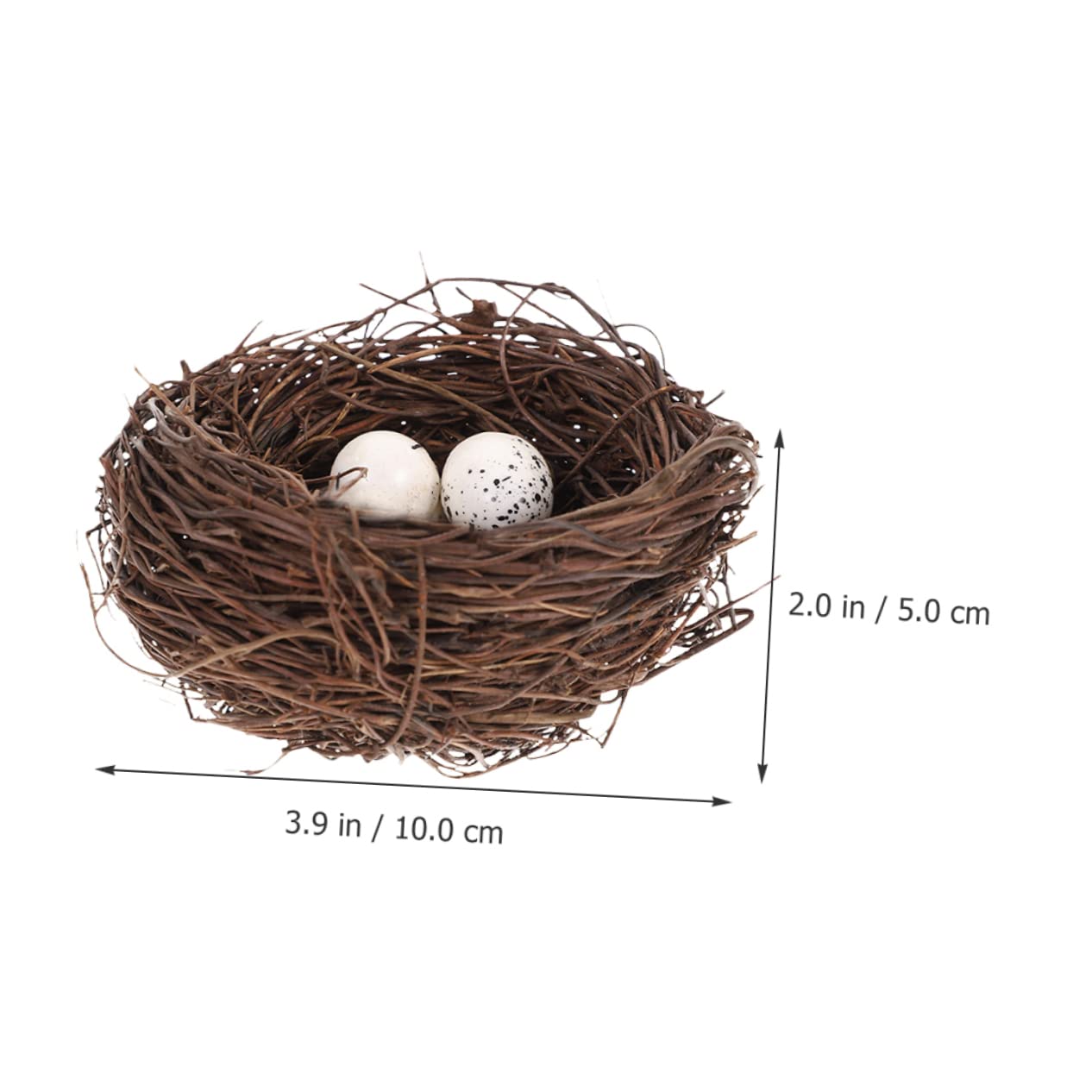 PRETYZOOM 3Sets Handmade Artificial Rattan Bird Nest with Decorative Eggs Nest Egg for Home Decor Easter Ornaments and Craft Projects for Indoor Outdoor