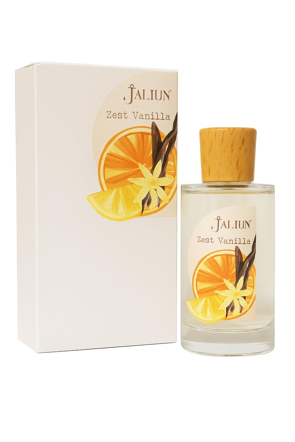 Jaliun Zest Vanilla Extrait de Parfum 100ml – Profumo Gourmand Agrumato | Note di arancia amara, panna montata e caramello. Extrait al 30%, dolce e burroso, ideale per chi ama i gourmand agrumati.
