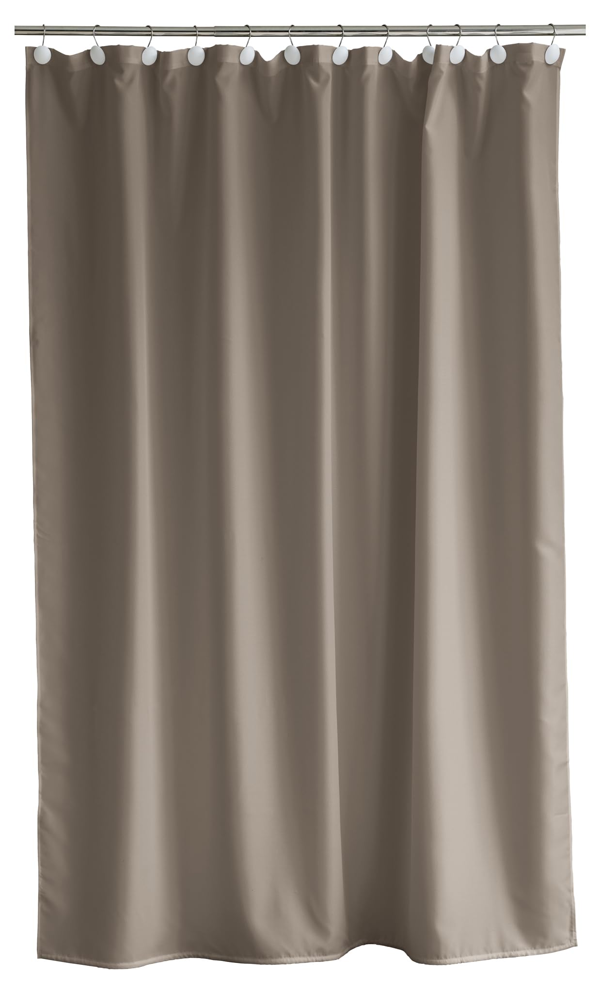 Södahl Comfort Duschvorhang 180x200 cm, Duschvorhang Hochwertig aus 100% Oeko-TEX-Zertifiziertem Polyester, Bad Vorhang, Wasserabweisend, Anti Schimmel, Waschbar, Taupe