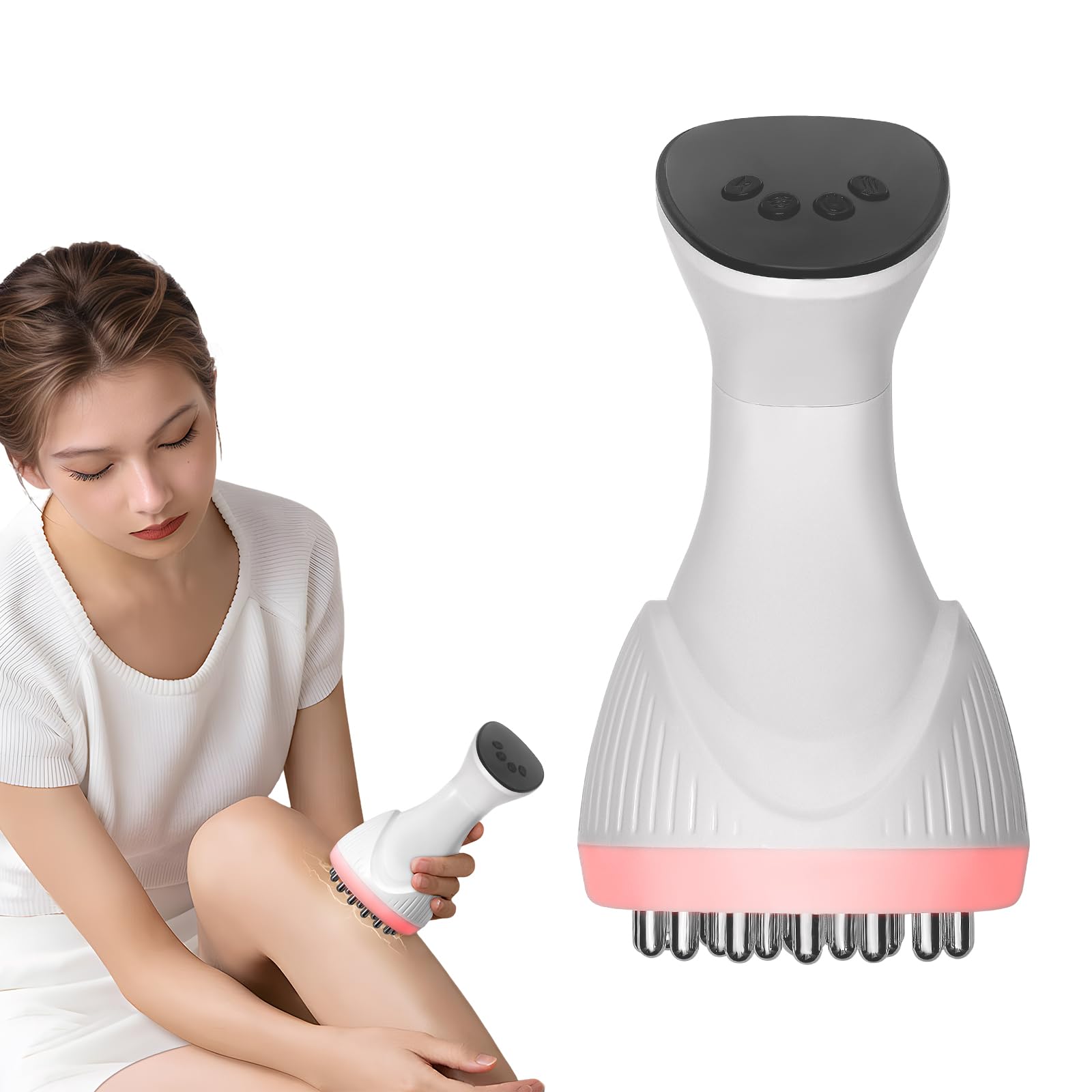 Masajeador Ortho, Masajeador Eléctrico 4 en 1 para Pies, Piernas y Cuerpo - Calefacción, Vibración y Alivio Muscular