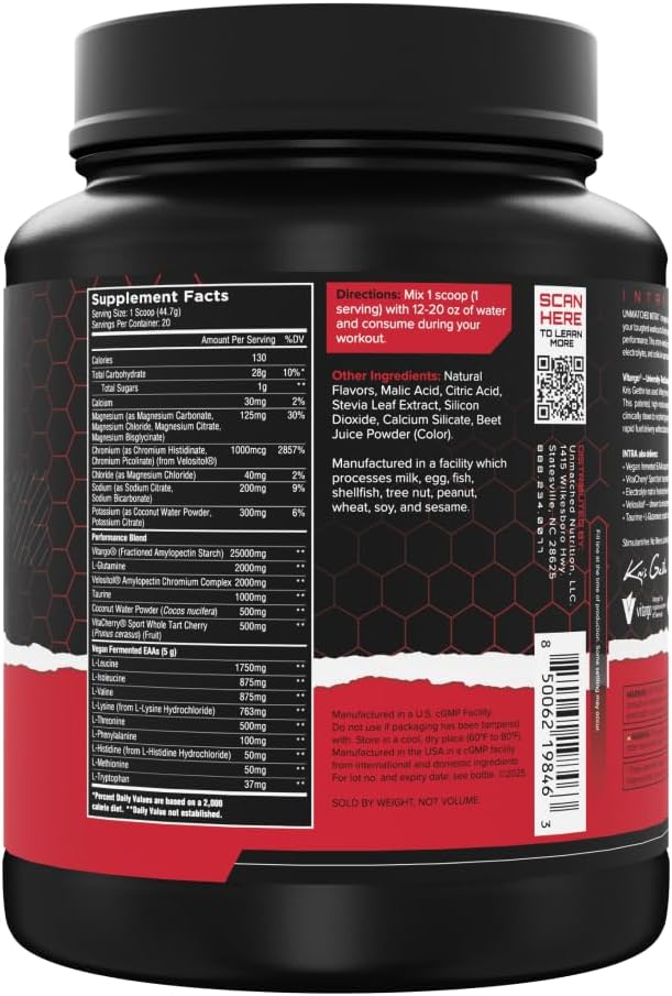 Unmatched Intra Workout Powder | Carbohydrate, Electrolyte, L-Glutamine, & Vegan EAA Mix | for Hydration & Endurance | Natural Flavors & Sweeteners | 20 Servings (Fruit Punch) - Image 7