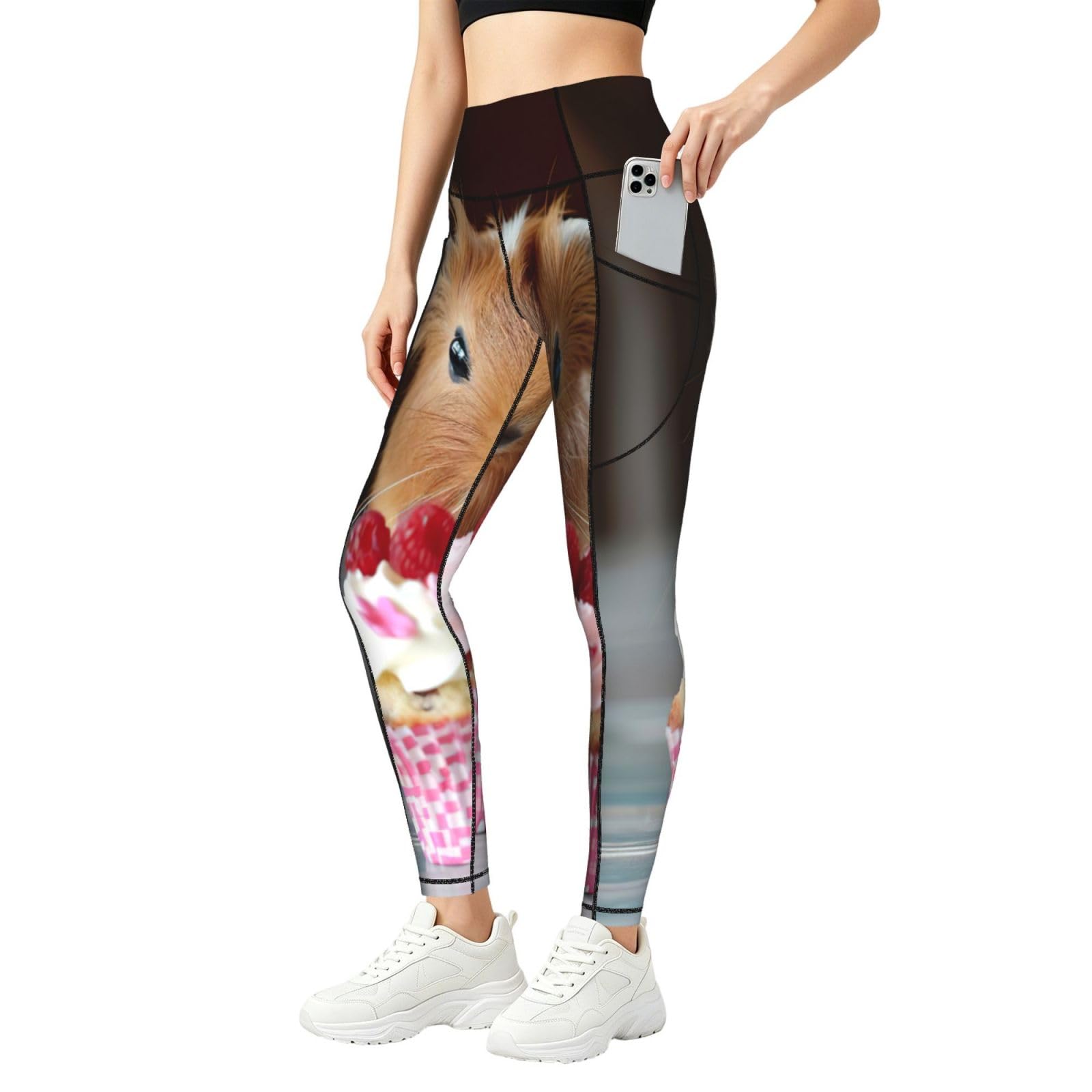Pantalones de yoga holgados para mujer con estampado gráfico de longitud completa 8