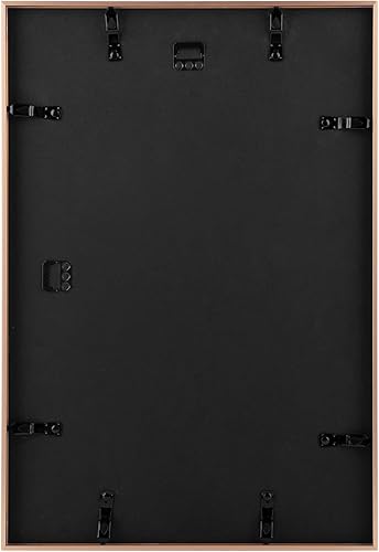 Vista 152 de Golden State Art - Marco de fotos de aluminio satinado clásico de 8 x 10 con alfombrilla de color marfil para fotos de 5 x 7 y cristal real, Dorado