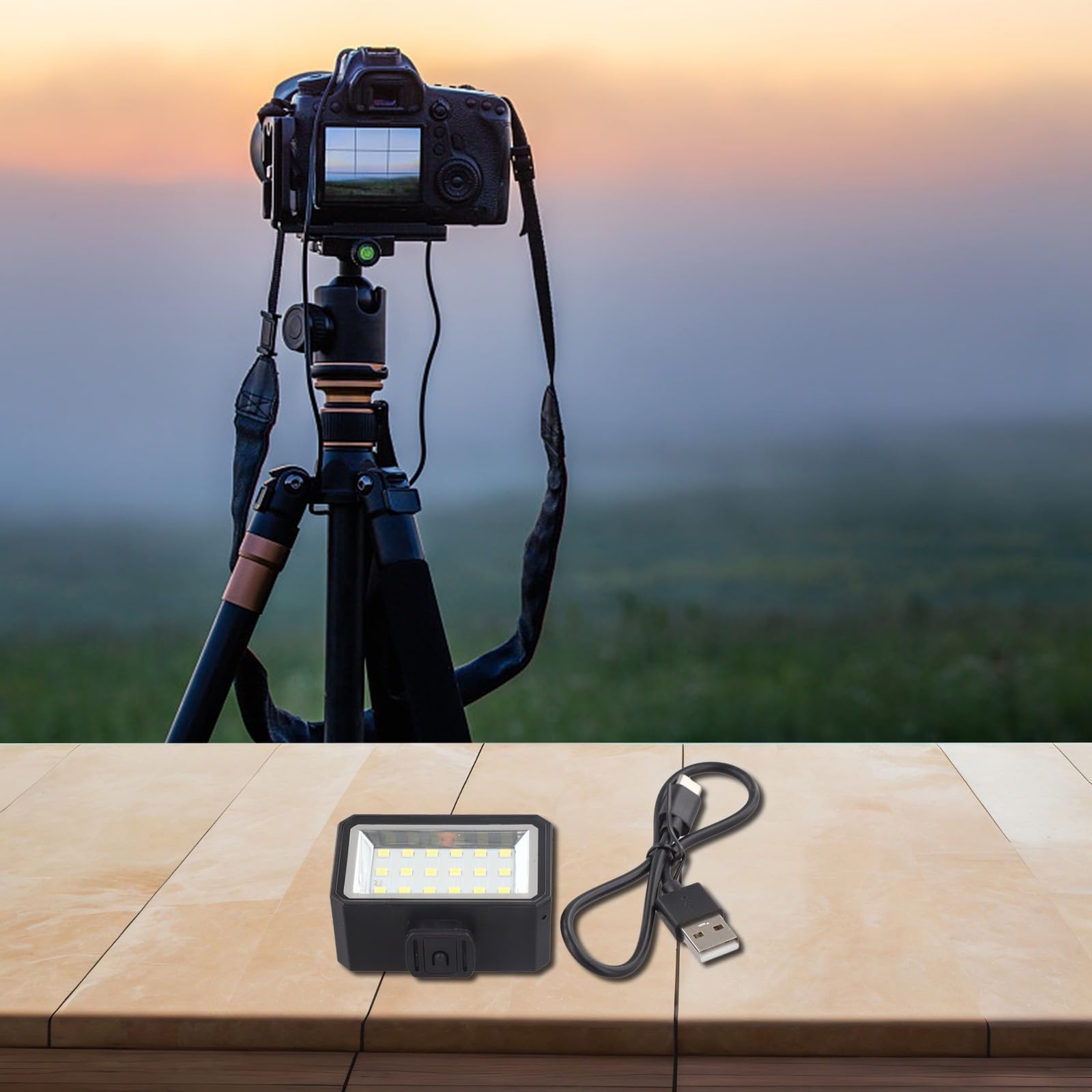 Lumière LED compacte pour Insta360 X5, IPX8 étanche pour la plongée, lumière claire et uniforme en PC, améliore les photos dans des conditions de faible luminosité, noir