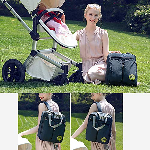 Borsa fasciatoio multifunzione, zaino da viaggio con cinghie per passeggino e fasciatoio, Arancione