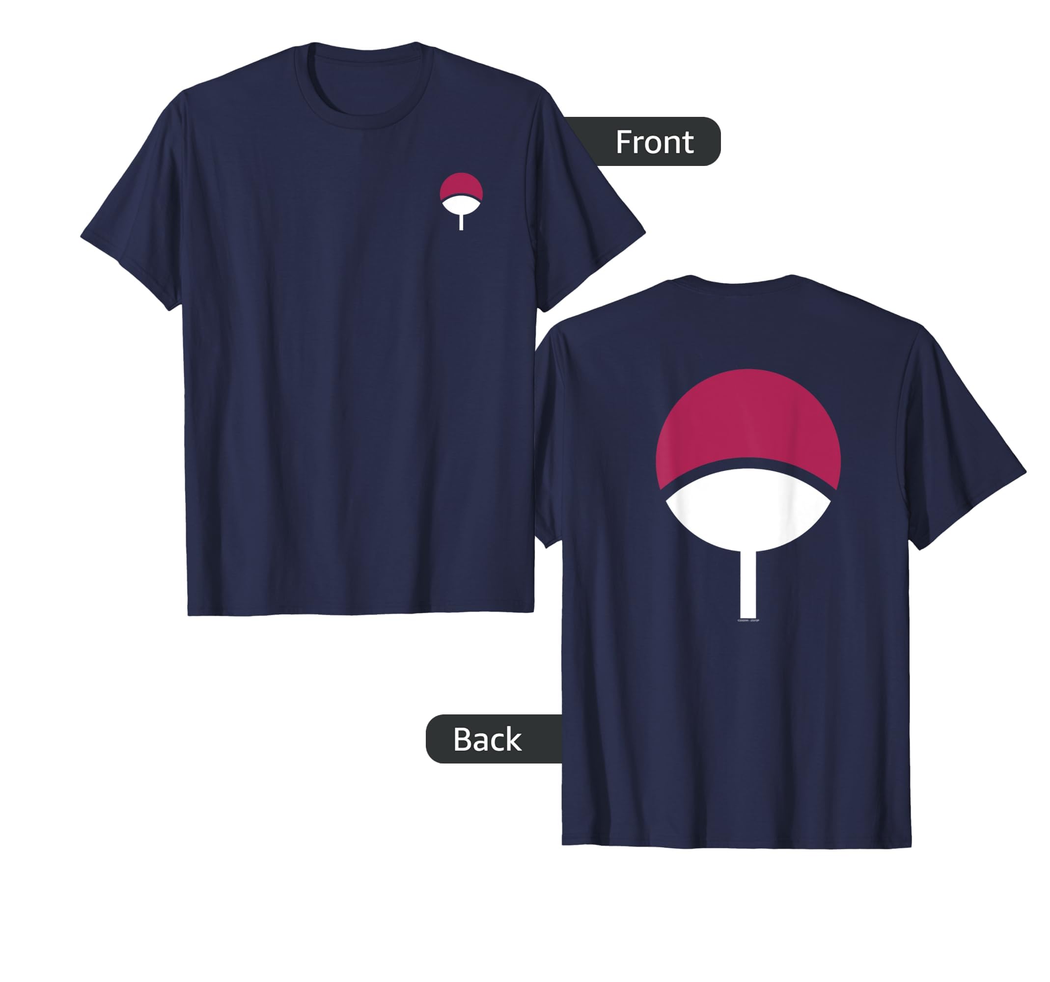 Naruto Shippuden Sasuke Uchiha Icon Front and Back Anime T-Shirt