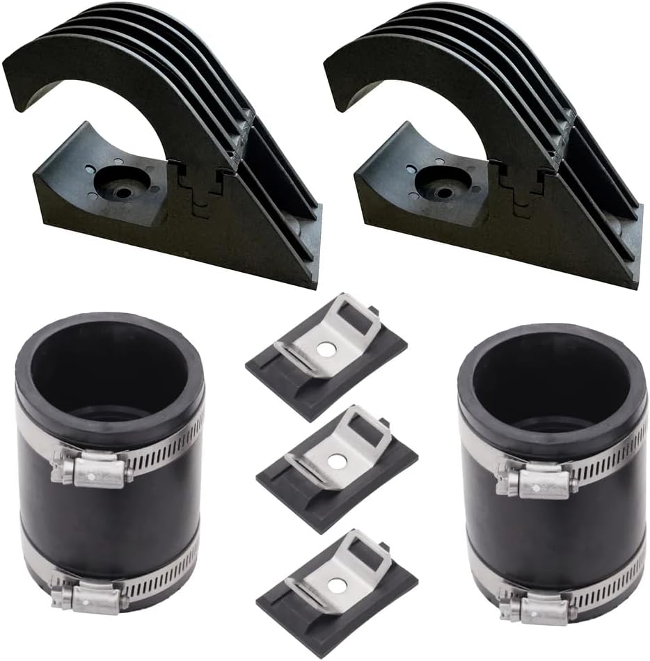 SolarPoolSupply SwimEasy Panel Installation Kit, Stainless Steel Parts for Mounting Panels to a Surface and Connecting Together, Built for a 2" I.D. Header