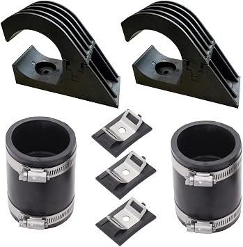 SwimEasy Panel Installation Kit, Stainless Steel Parts for Mounting Panels to a Surface and Connecting Together, Built for a 2" I.D. Header