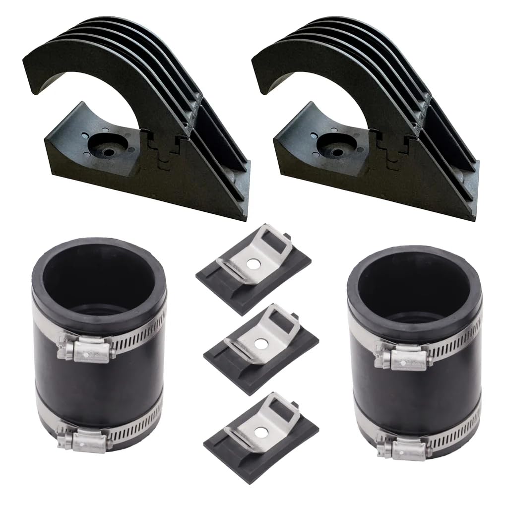 SolarPoolSupply SwimEasy Panel Installation Kit, Stainless Steel Parts for Mounting Panels to a Surface and Connecting Together, Built for a 1.5" I.D. Header