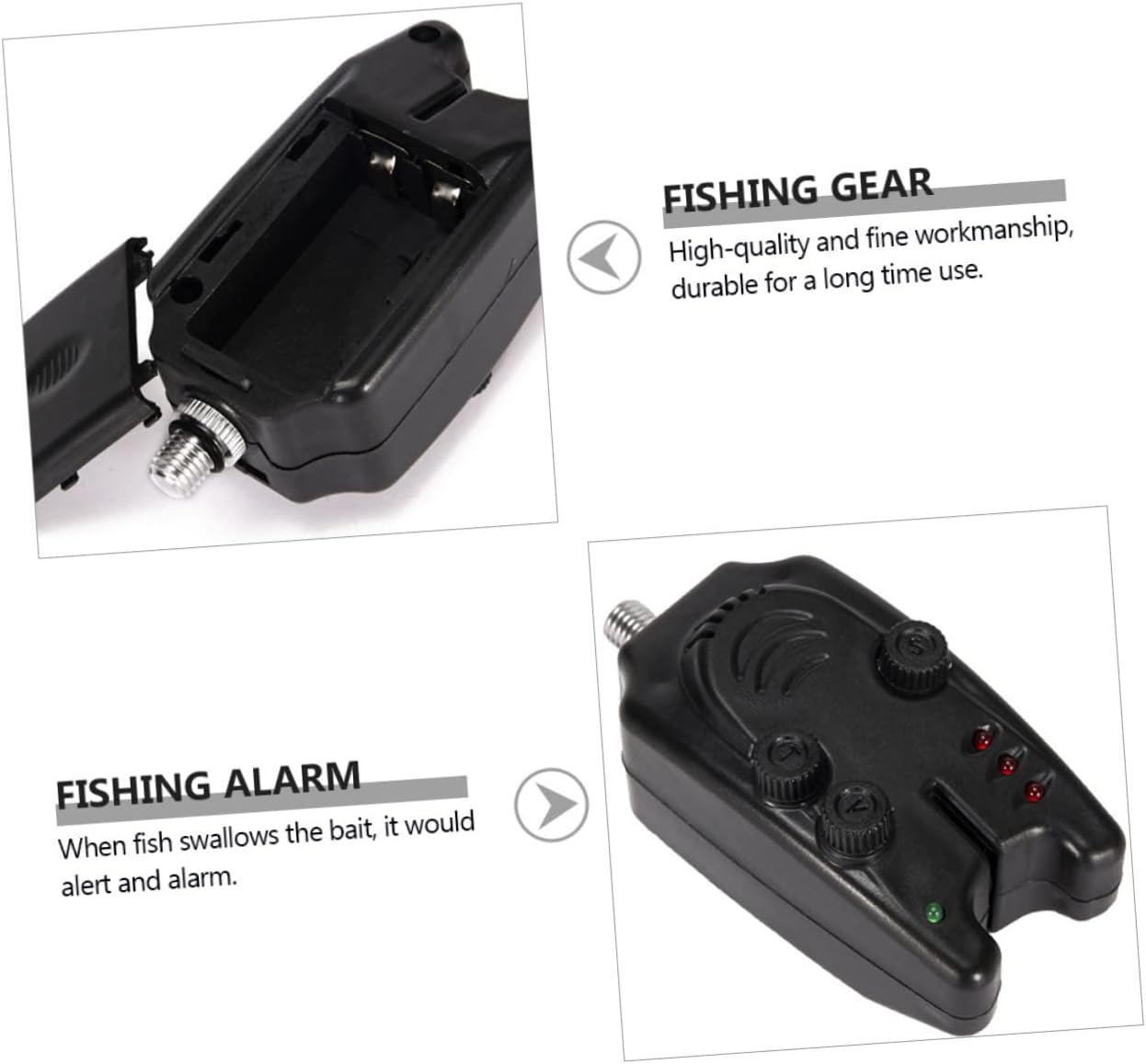 Fishing Bite Alarm Illuminated Bell Signal Reminder Tool for Fishing Rods Lightweight and Portable Fish