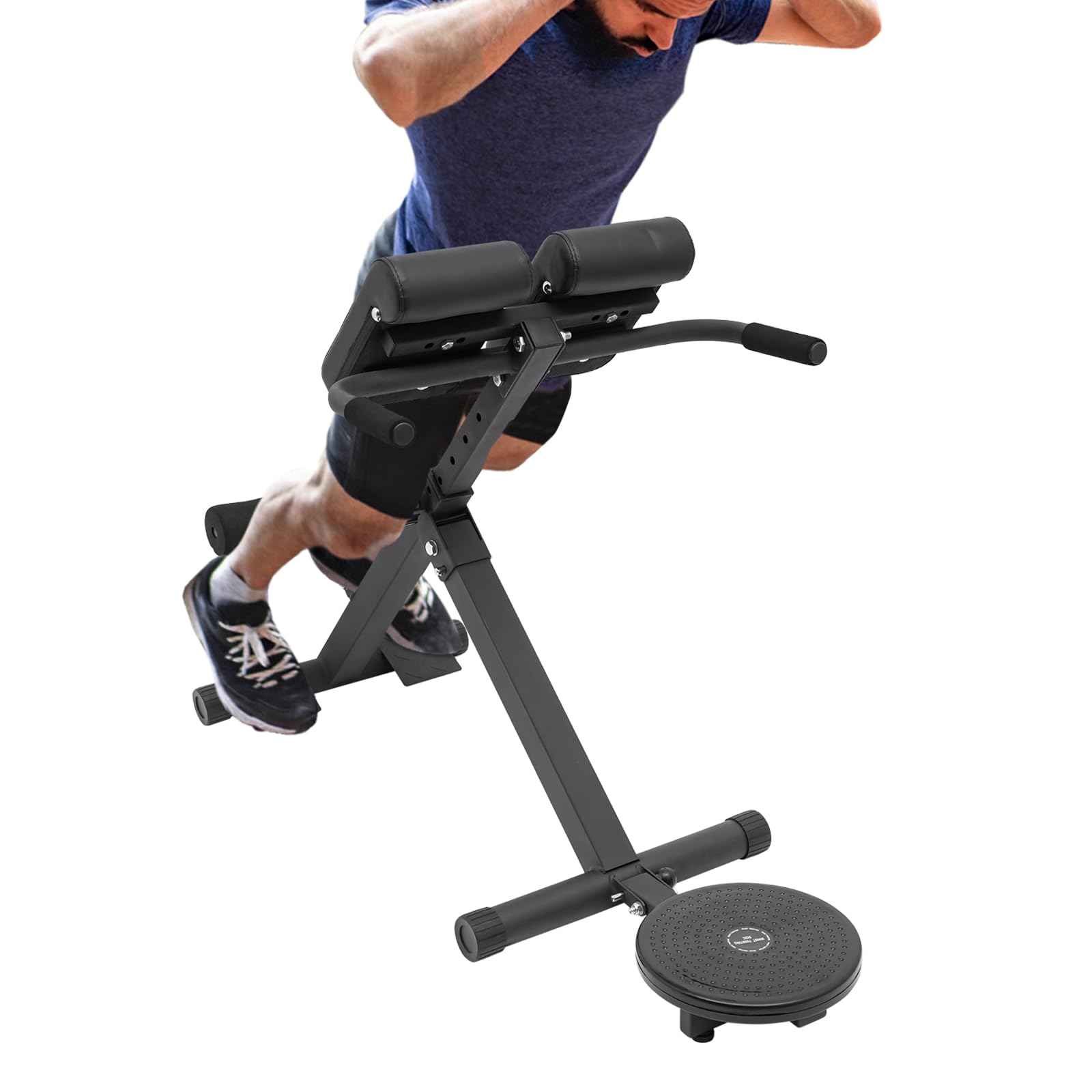 Hyperextension Appareil de musculation pour abdominaux réglable en hauteur - Chaise romaine - Pour le sport - Pliable - Multifonctionnel - Banc d'hyperextension - Appareil de fitness pliable - Jusqu'à