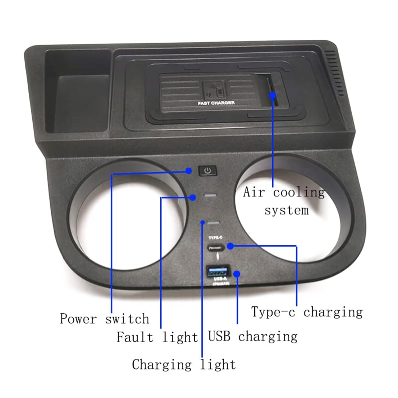 Caricabatterie Wireless for Auto QI Caricatore Del Telefono 15w Caricatore Del Telefono Veloce Pannello di Ricarica, for, X3 F25 X4 F26 2014 2015 2016 2017 Tappetino di ricarica wireless