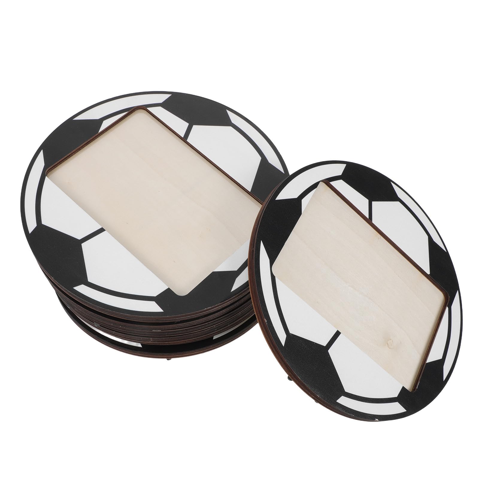 HEMOTON 6 Piezas Marco de Fotos de Fútbol de Madera Negra de 6x4 Pulgadas con Diseño Deportivo Único, Fácil de Limpiar y Mantenimiento, Adecuado para Decoración del Hogar y Uso Diario