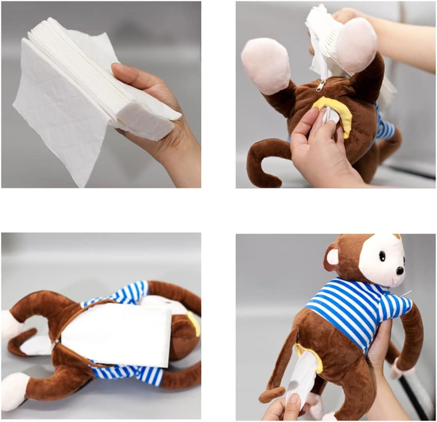 Hanging-Monkey Tissue Holder Napkin-Box Creative-Tissue Box Animal Paper Holder-Case for Car Home-Kitchen Animal Paper Case