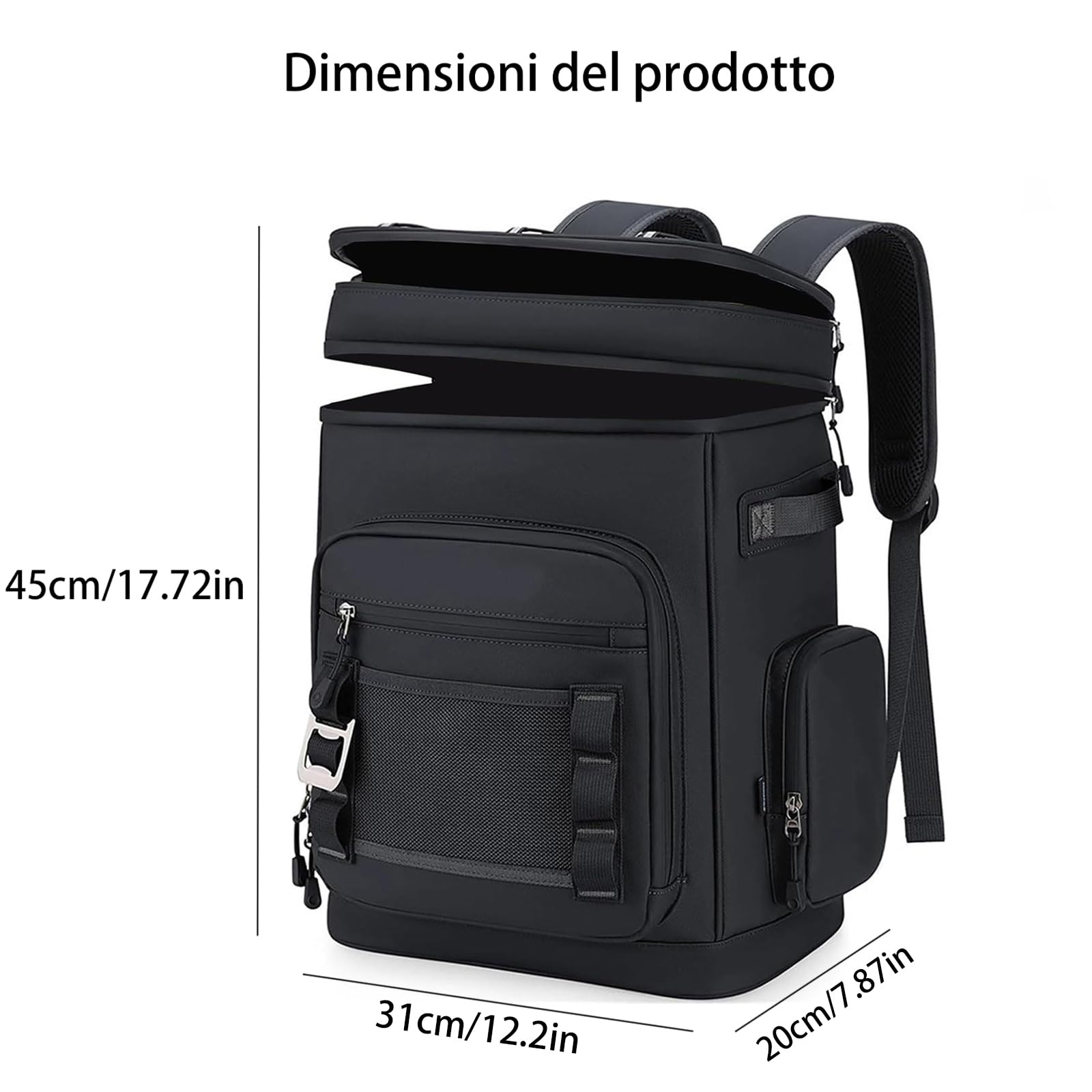Borsa Frigo Zaino 30 Litri Termico per Uomo Picnic Lavoro Escursionismo
