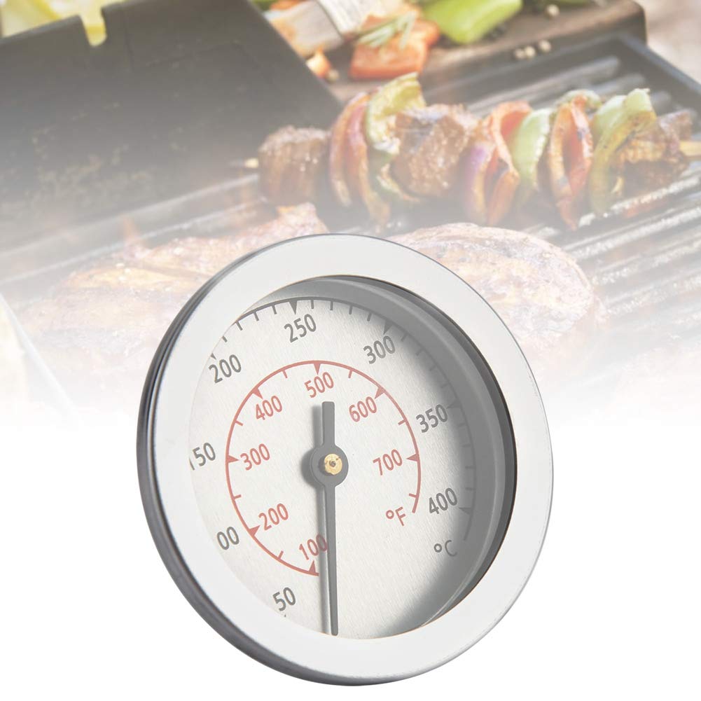 Grill-temperatuurmeter, roestvrijstalen thermometer, 100 graden tot 700 graden Fahrenheit analoge wijzerplaat voor grill of oven