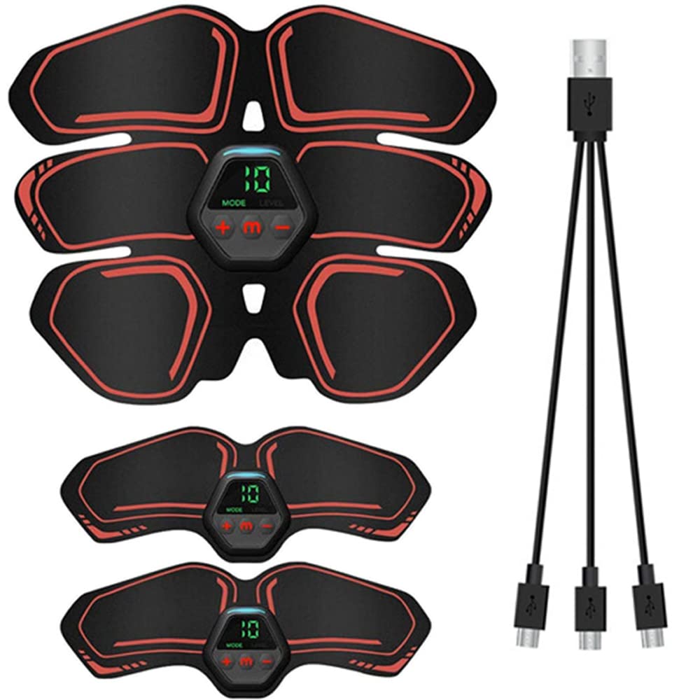 6 trybów stymulatora mięśni brzucha EMS, brzucha, bioder, ramion i nóg, tonera z wyświetlaczem LCD, trening fitness USB, siłownia domowa, odchudzanie, odchudzanie