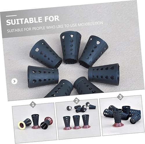 Miniatura 9 de 30 unids moxibustión cubierta protectora herramientas de masaje Moxibustión cubierta china moxibustión instrumento suministros práctica mocibustión