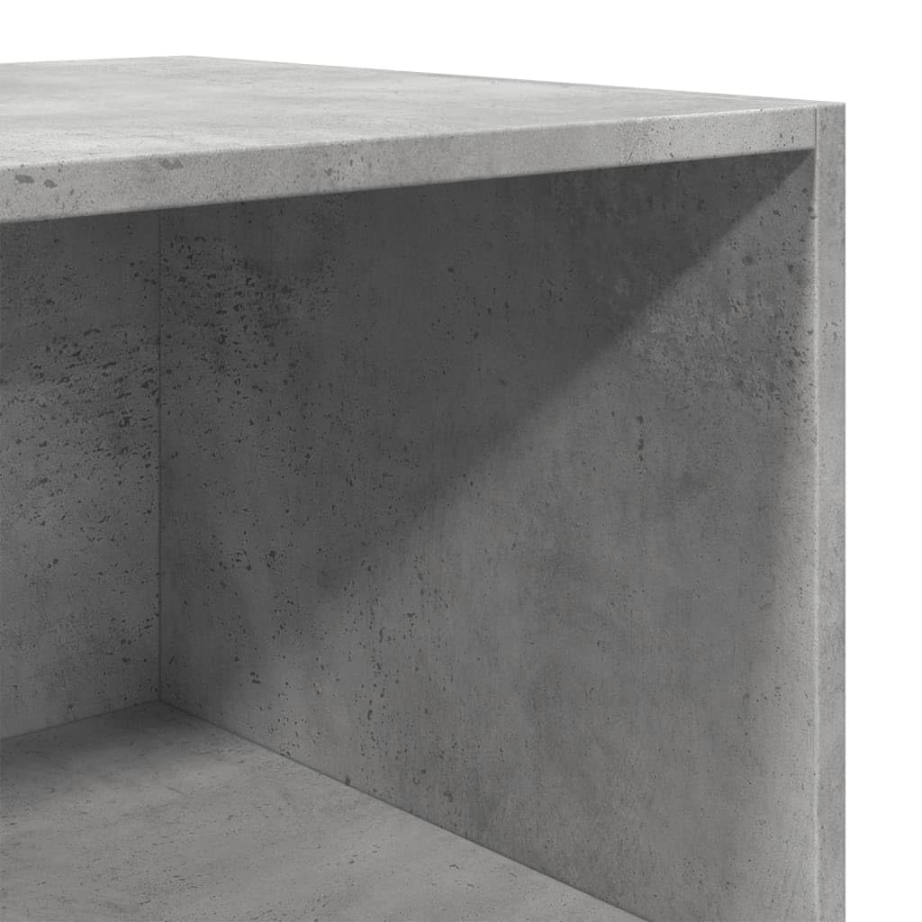 Générique Bufet wysoki szary beton 40 x 41 x 185 cm drewno inżynieryjne, nowoczesna szafka do przechowywania z dużą przestrzenią do przechowywania, minimalistyczna designerska szafka do salonu łatwa