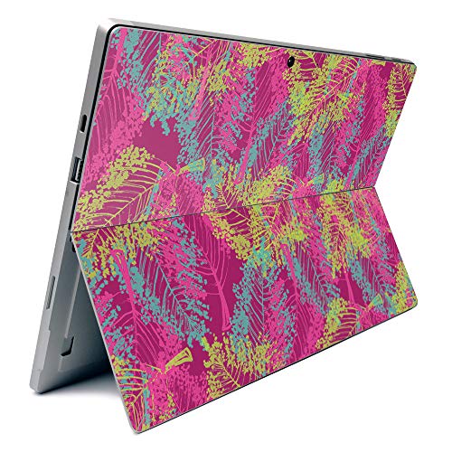 Image of MightySkins Carbon Fiber Skin for Microsoft Surface Pro 7 - Magenta Summer | Textured Carbon Fiber Finish | Easy to Apply, Remove, and Change Styles | Made in The USA
