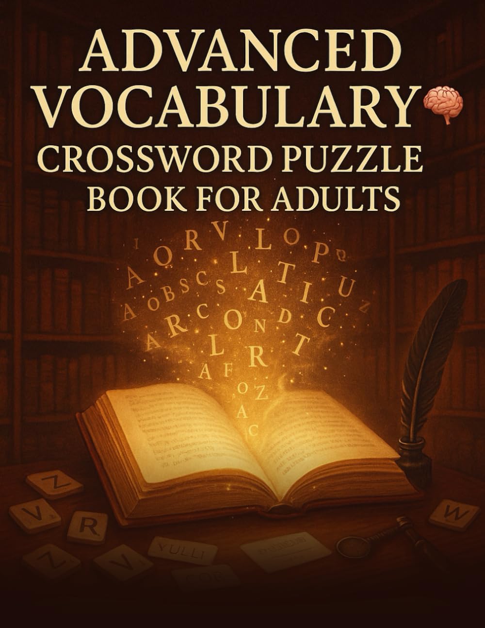 Advanced Vocabulary Crossword Puzzle Book for Adults: Boost Your Brain with Challenging Puzzles Featuring Rare Words, Obscure English, Academic ... Word Lovers, Writers, and Lifelong Learners