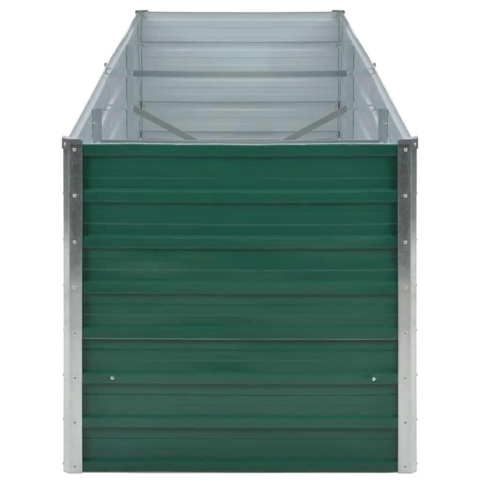 Arriate, Mesa De Cultivo, Huerto Domestico, Cultivo De Plantas Aromaticas, Arriate De Jardín, de jardín de Acero galvanizado Verde 240x80x77 cm