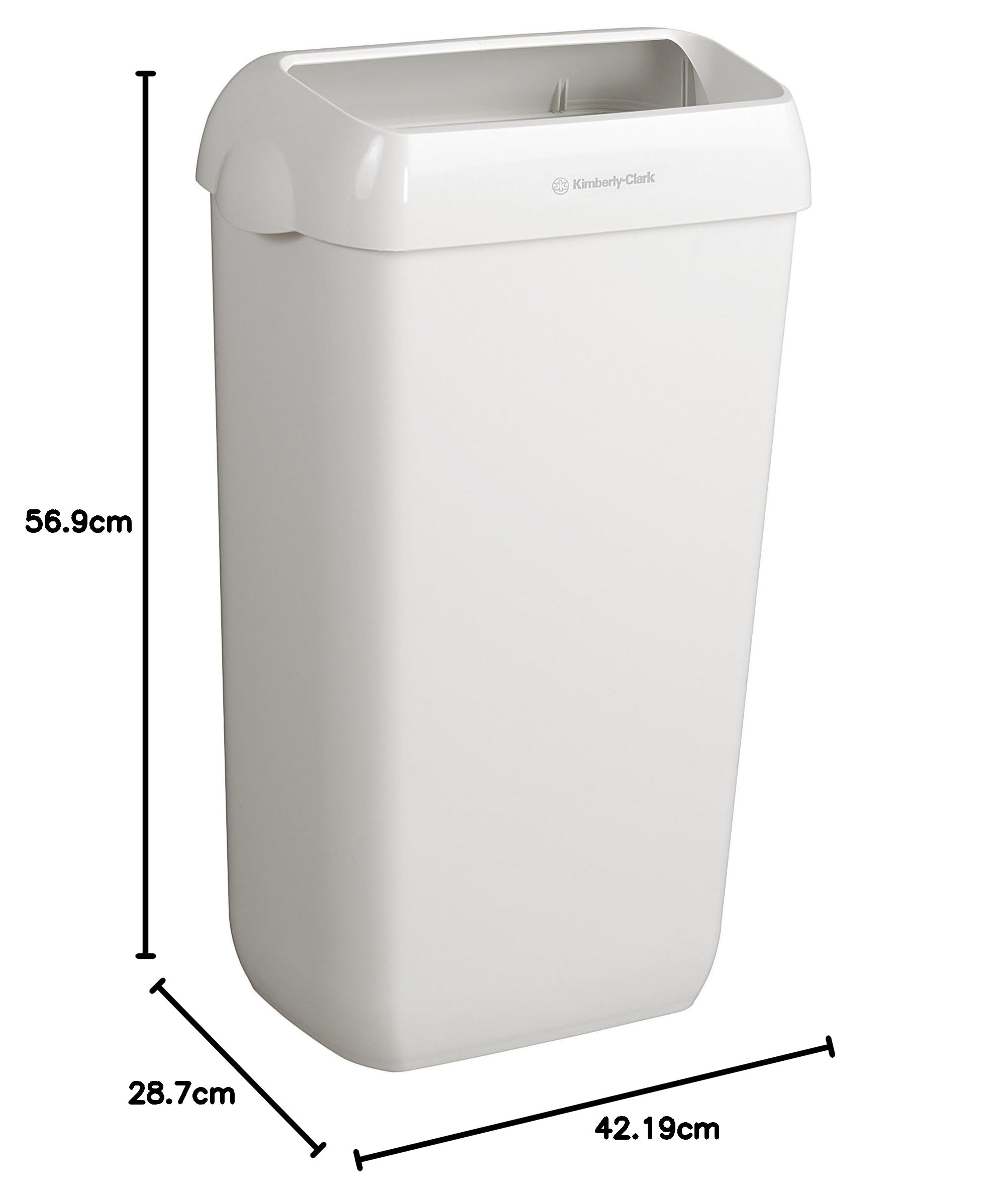 Kleenex 2 x Cestino Aquarius 6993 - plastica, bianco