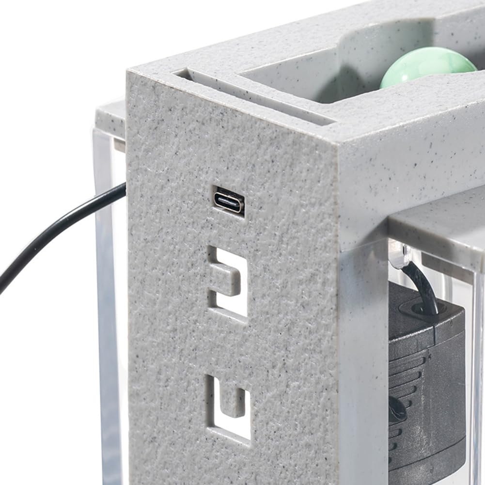 Zstar Serbatoio per pesci acquario con pompa dell'acqua, mini kit di avviamento silenzioso per acquario, micro paesaggio, scrivania per acquario, set completo per ufficio decorazione desktop