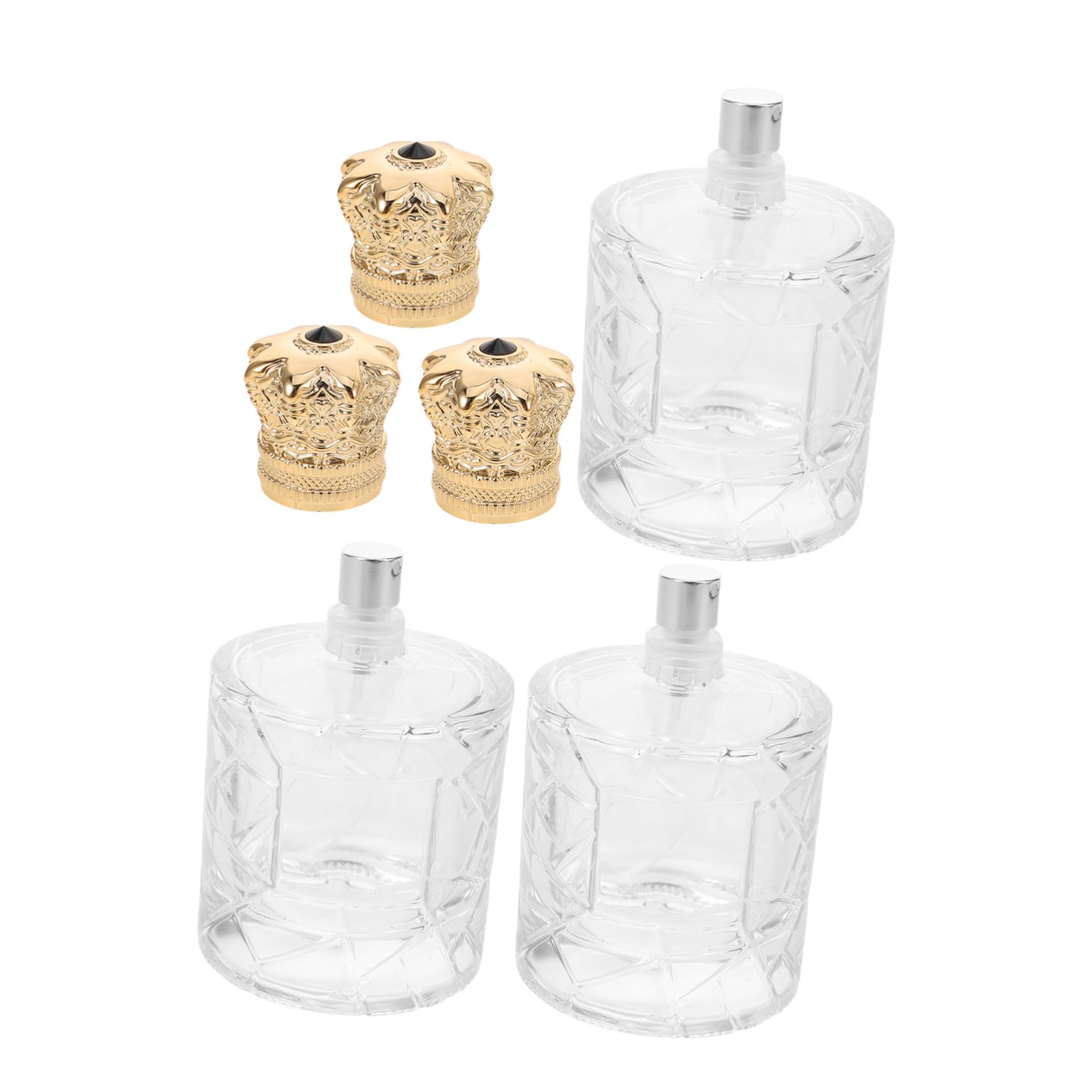 SHERCHPRY 3 Fiolki Na Perfumy Szklane Butelki Podróżne Pojemnik Na Perfumy Do Podróży Mini Butelki Atomizer Do Podróżnych Butelka Uzupełniająca Przezroczysta