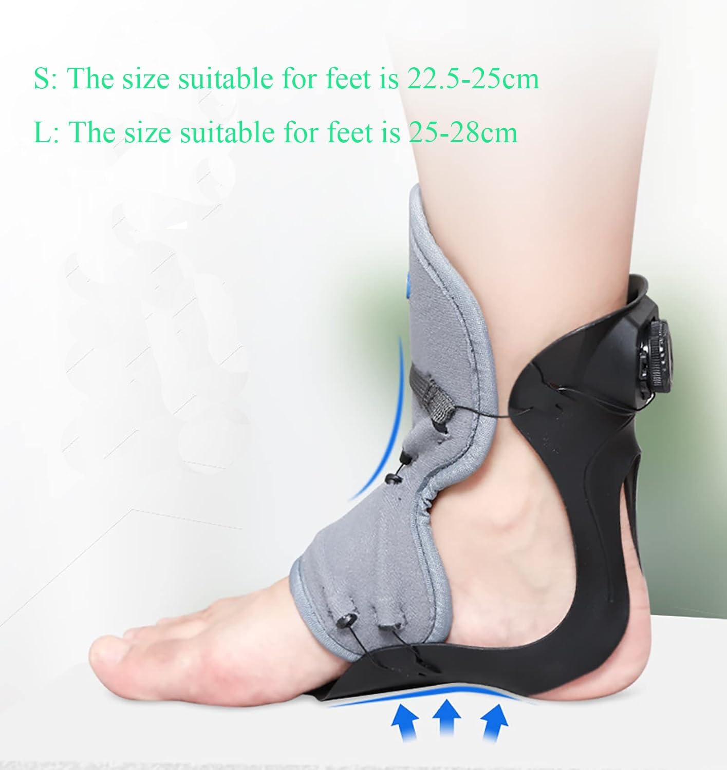 Soporte para pie caído, dispositivo de apoyo ajustable AFO para fascitis plantar y alivio de la tendinitis de Aquiles, ajuste unisex, diseño cómodo y de apoyo