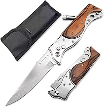 Generic AK47 Assisted Opening Folding Knives With Flashlight,Speed Safe Pocket Knife,Outdoor Tactical Hunting Fishing Knife Men's Collection Gifts, Red