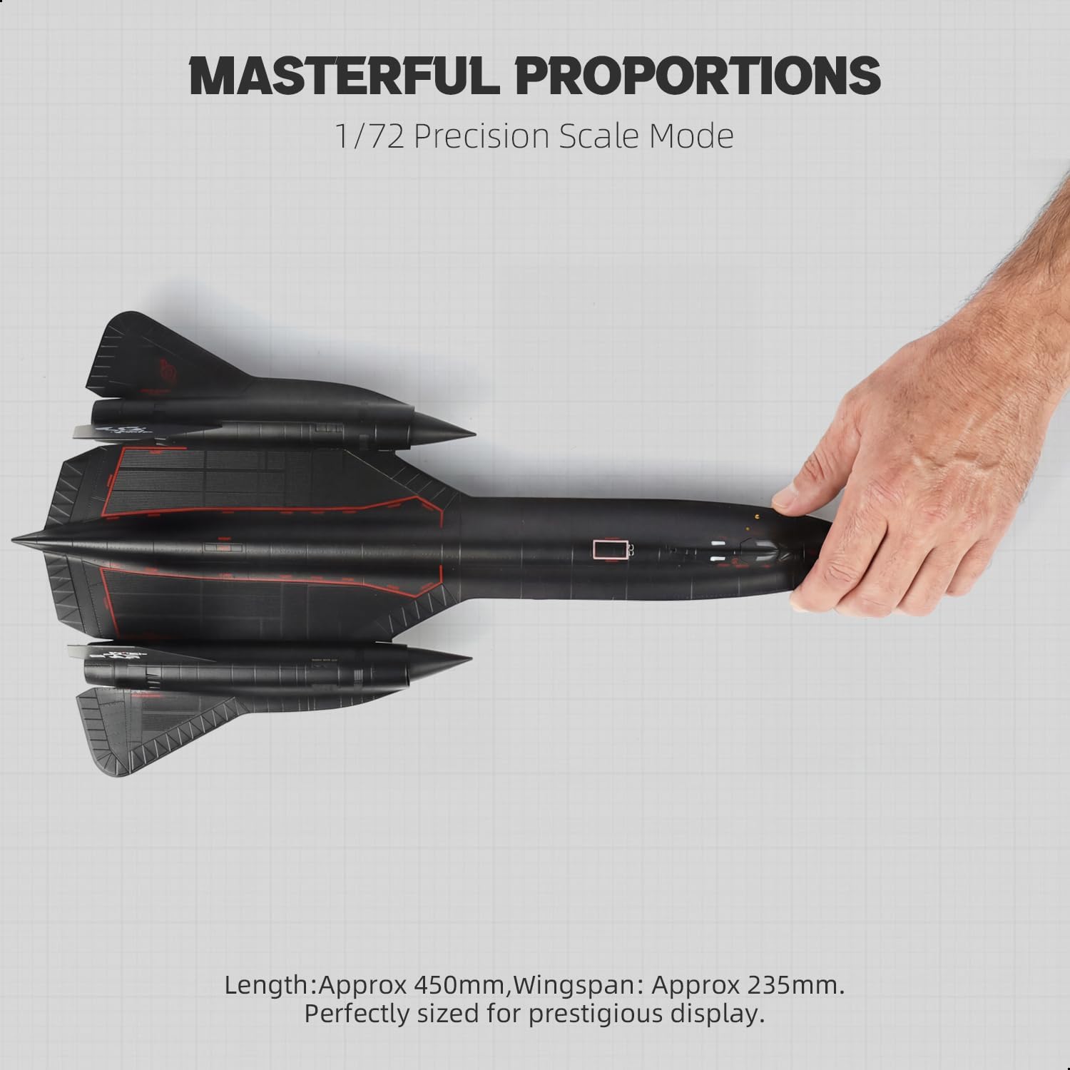 1/72 Scale SR-71a Blackbird Metal Model High-Altitude Reconnaissance Aircraft Military Diecast Plane Model for Collection or Gift