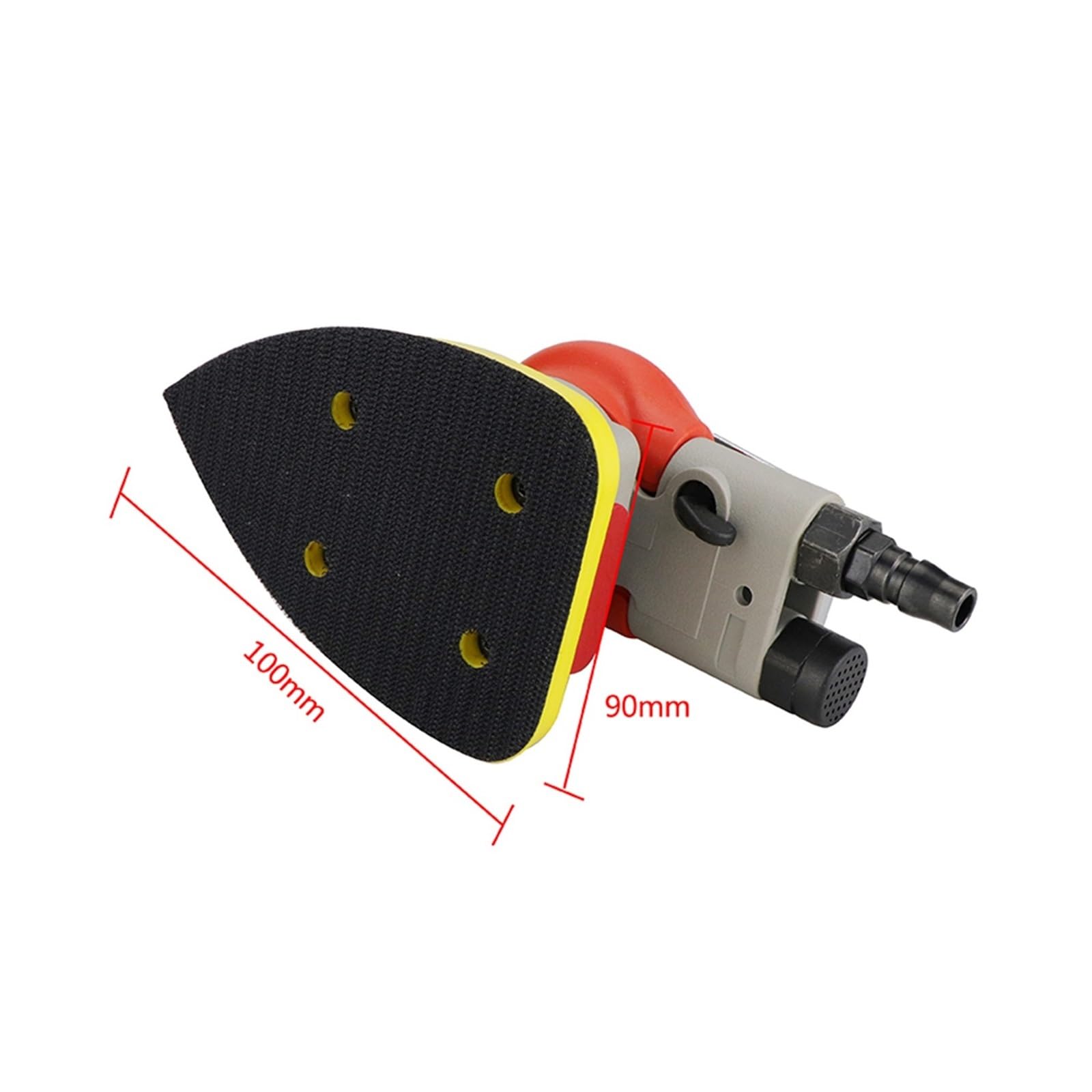 Pneumatische Schleifmaschine Poliermaschine Werkzeug 90 * 130 Dreieck Auto Innensitz Poliermaschine Holzschleifer Poliermaschine,Geringe Vibration(Style 1)