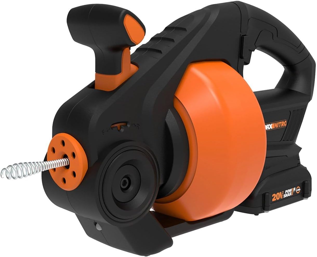 Worx Nitro WX891L 20V Power Share 25 ft. Cordless Drain Auger