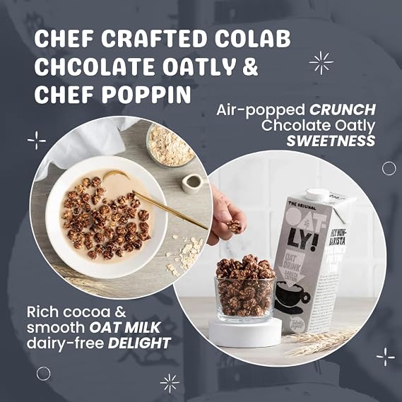 CHEF POPPIN Asian-Style Gourmet Flavored Popcorn, Non-GMO, Air Popped, Multipack 120g (Chocolate, 4-Pack)