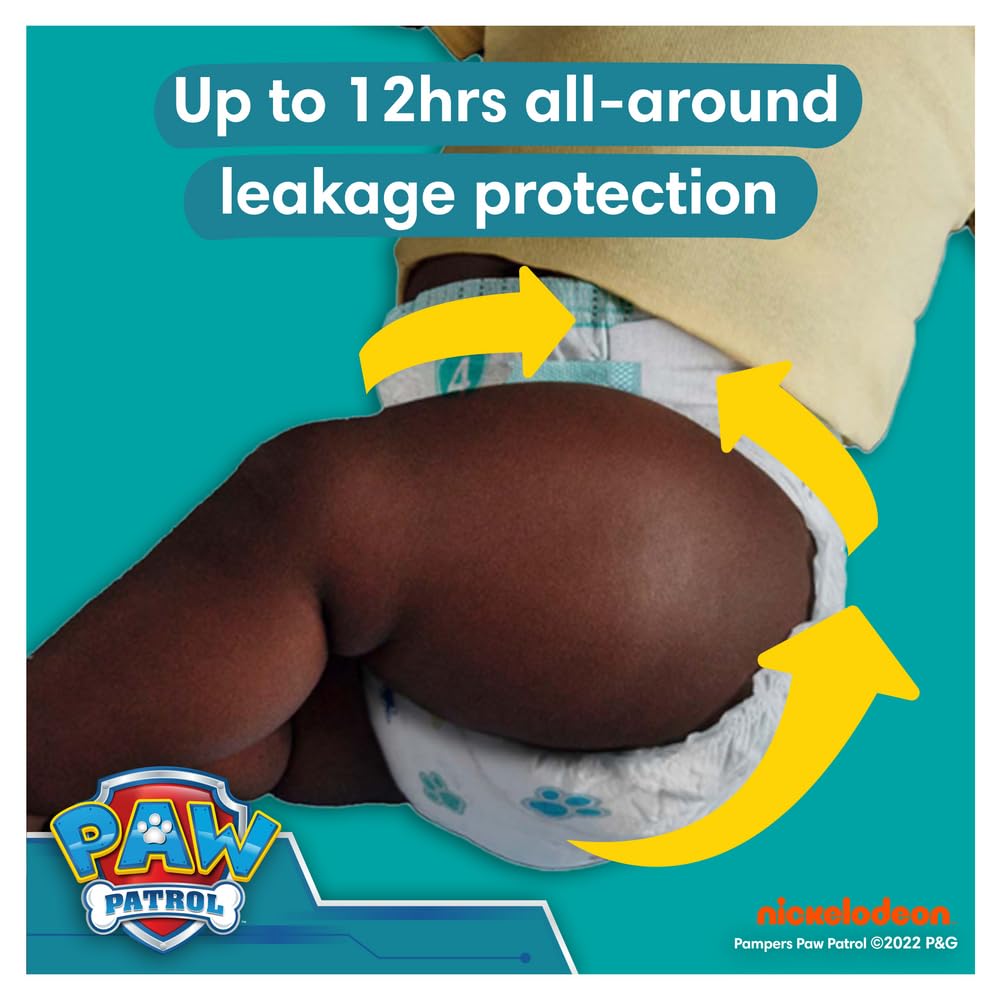 Pampers Psi Patrol (Baby-Dry), pieluchy rozmiar 3 (6 kg-10 kg), edycja limitowana, 234 pieluchy, kompleksowa ochrona przed wyciekiem do 12 godzin