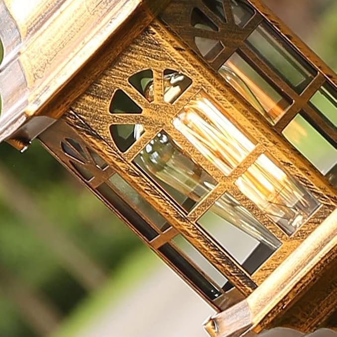 Lámpara de pie exterior de 33 pulgadas para jardín y calle miniatura 6