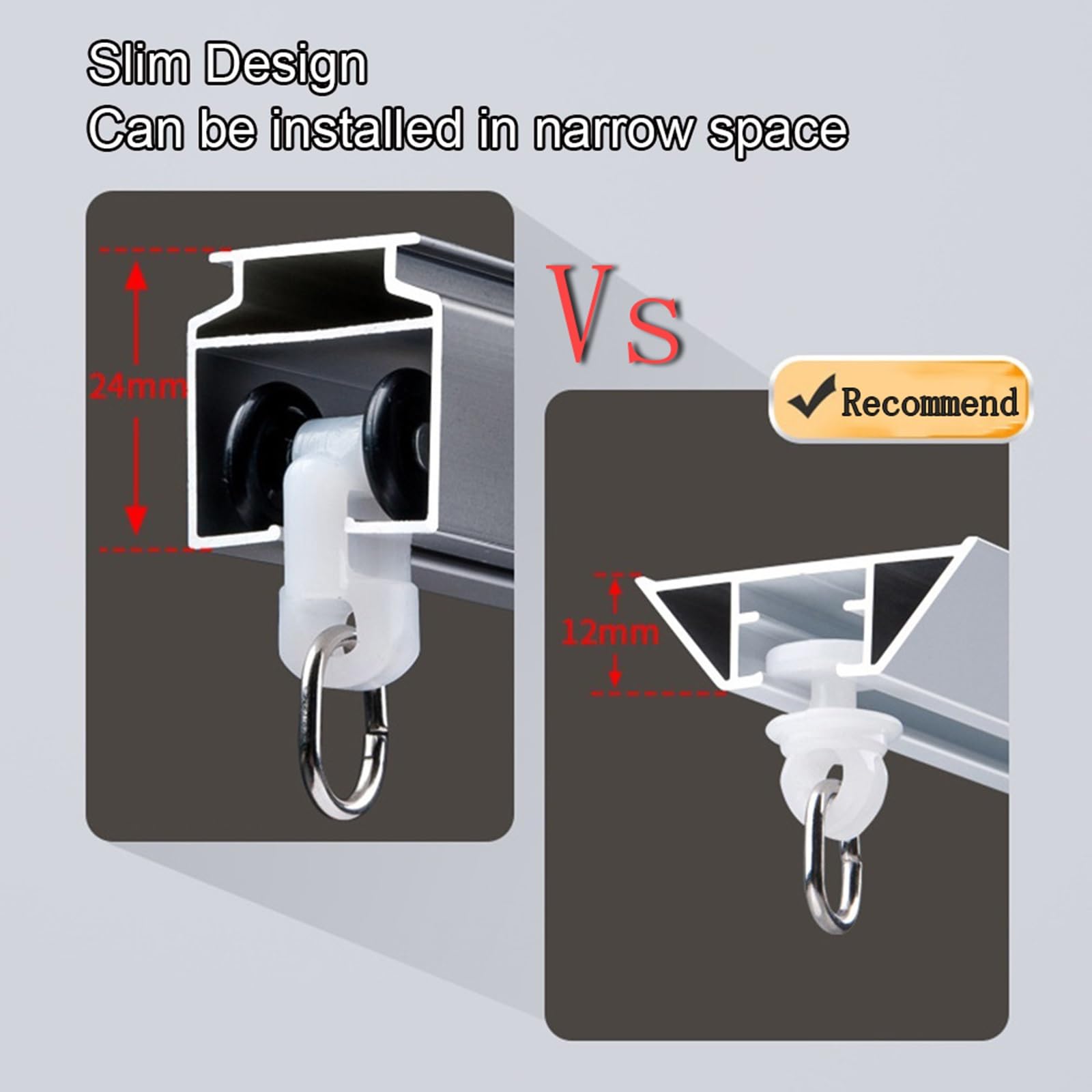 Rail Rideaux Plafond Aluminium (1-6m) Rail De Rideau De Plafond Tringle À Rideaux Montée Au Plafond, Pour Séparateur De Pièce, Salon, Chambre(Black,3.2m(2 * 1.1+1m))
