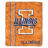 Northwest NCAA Illinois Illini Unisex-Adult Sherpa Throw Blanket, 50" x 60", Jersey