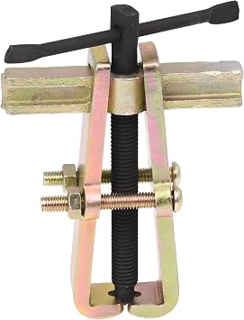 4" 2-Jaw Gear Puller, Adjustable Two Jaw Gear Bearing Pulley Puller Flywheel Removal Tool, 2 Claws Pullers Carbon Steel Separate Lifting Device for Auto Mechanic Maintenance Yellow